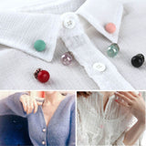 10 Pcs Imitation Pearl Brooch Buttons for DIY