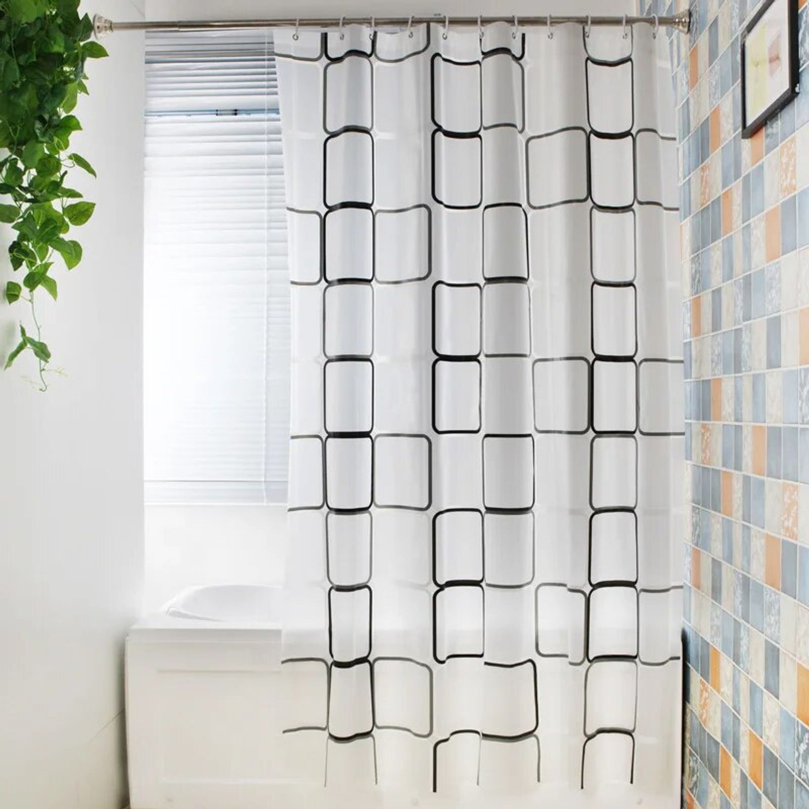 Waterproof PEVA Shower Curtain with Pattern