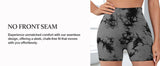 2pcs Women's High-Waist Tie-Dye Yoga Shorts