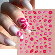 5D Embossed Lips Nail Stickers - Romantic Manicure Decals