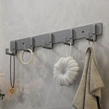 Heavy Duty Wall Coat Rack with Black Hooks