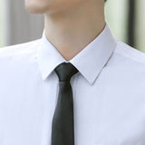 Men's Slim-Fit Long Sleeve Dress Shirt - Breathable & Iron-Free