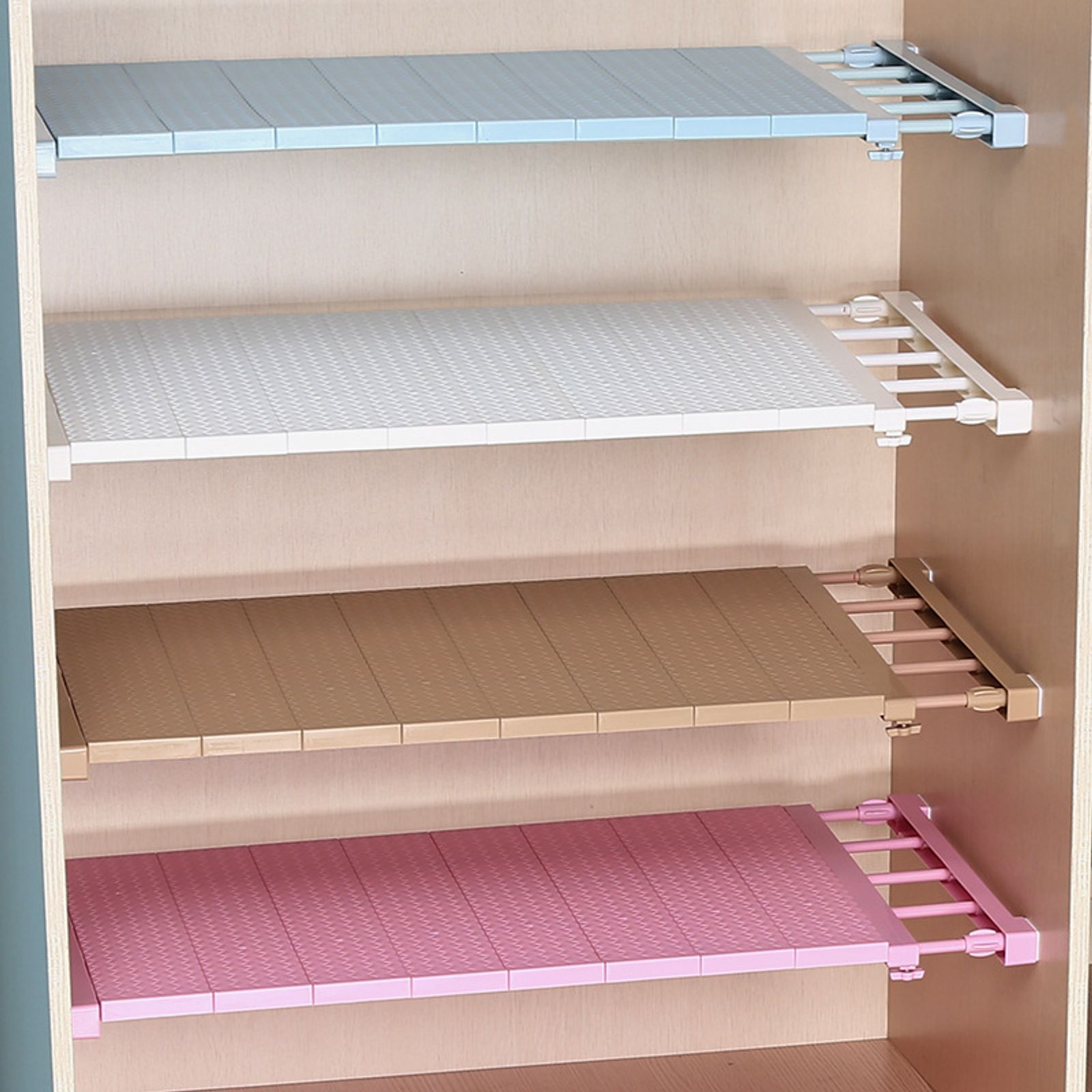Adjustable Wall-Mounted Closet Organizer Shelf