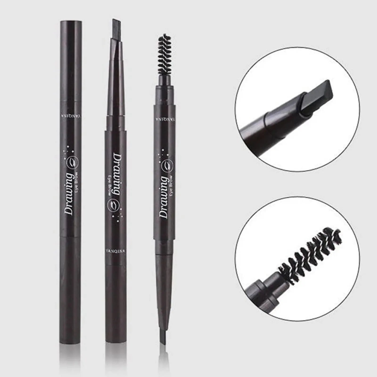 2 in 1 Waterproof Eyebrow Pencil - Long Lasting & Easy to Use
