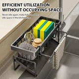 Kitchen Sink Drain Rack Organizer with Soap Holder