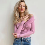 Women's Crossed Bodysuit with Long Sleeves