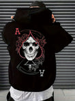 Skeleton A-word Print Hoodie for Men and Women