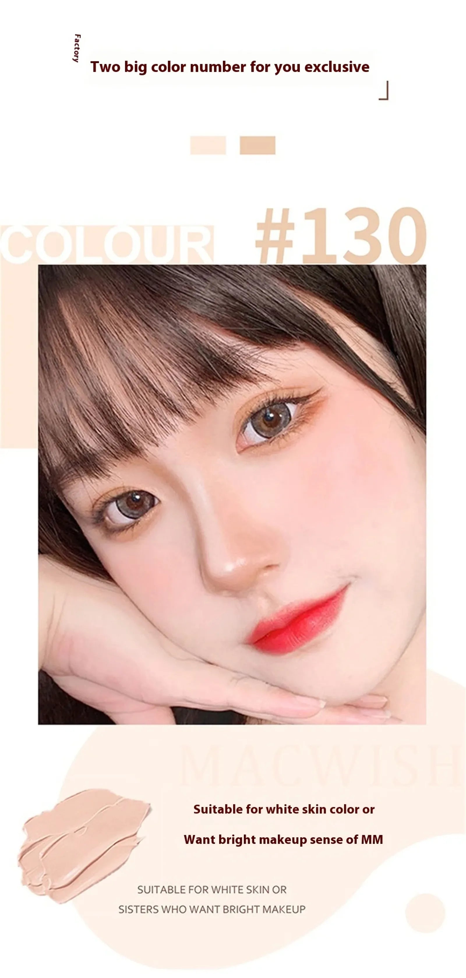 High Coverage Waterproof Concealer for Dark Circles