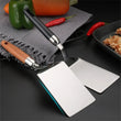 Stainless Steel Square Head Cooking Spatula with Wood Handle