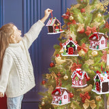 5-Piece Gingerbread House Christmas Ornament Set