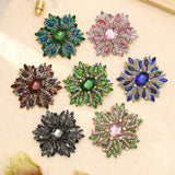 Exquisite Crystal Flower Brooch for Women