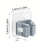 3pcs Wall-Mounted Mop and Broom Holder Organizer