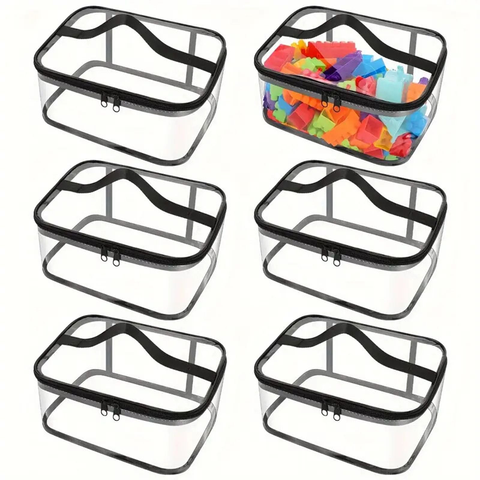 Transparent Mesh Zipper Toy Storage Bag - Large Capacity Organizer