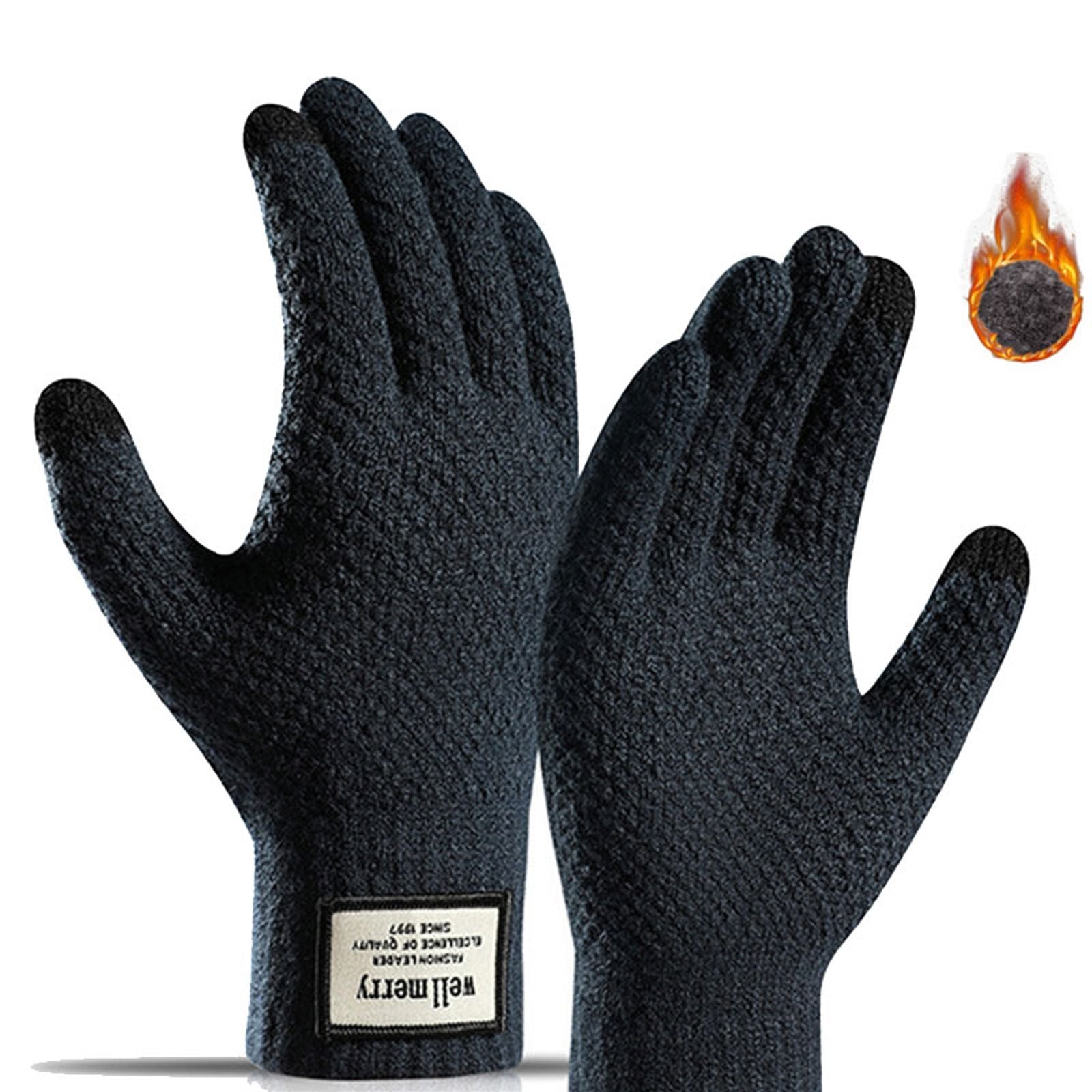 Winter Knitted Touchscreen Gloves for Men