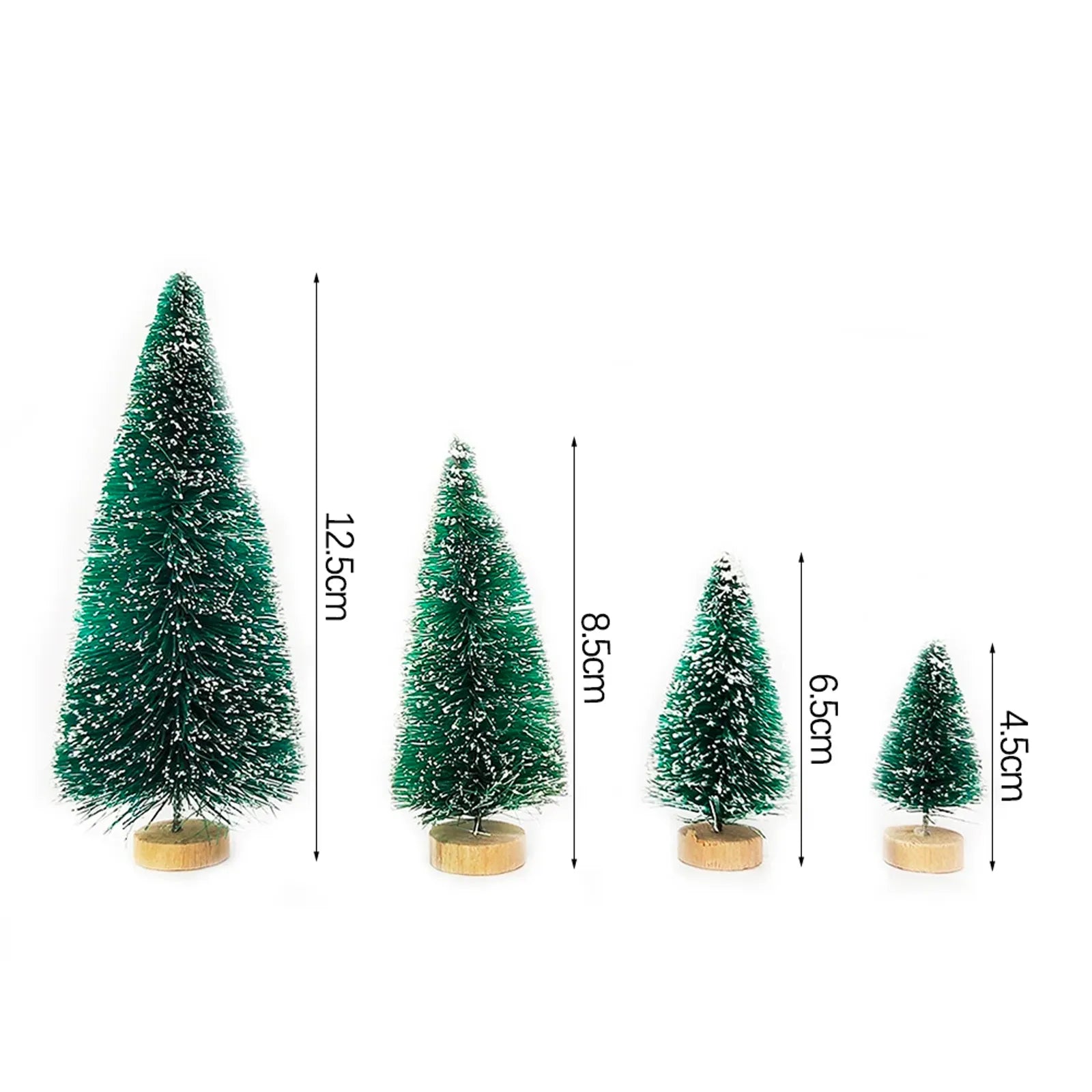Mini Christmas Tree Ornament Set - 5/8pcs Decorative Cedar Pine