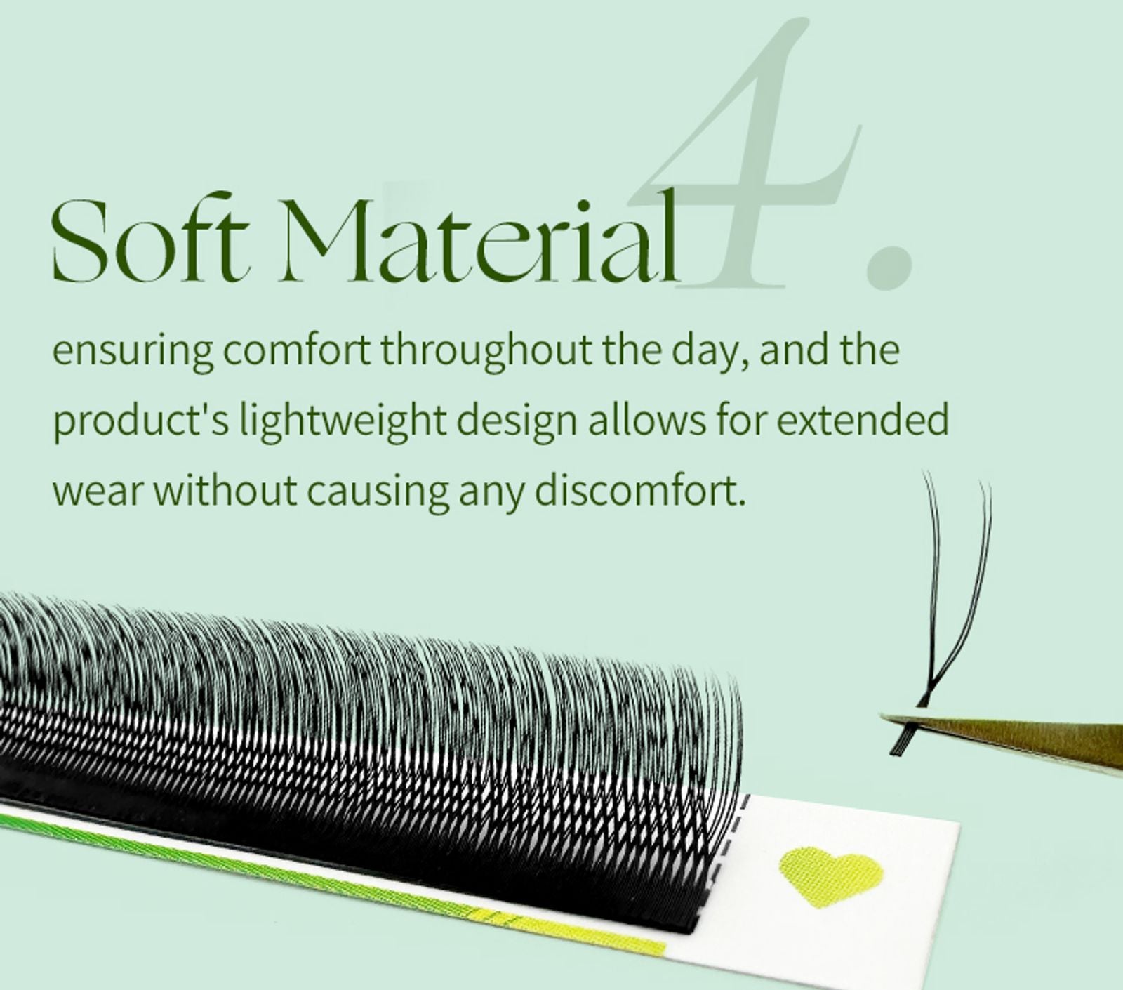 Lakanaku 2D Eyelash Extensions - U YY Fiber Double Tips