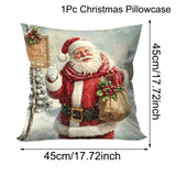 Christmas Decorative Throw Pillow Covers - Santa, Snowman, Elk