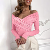 Women's Long Sleeve Crossed Bodysuit