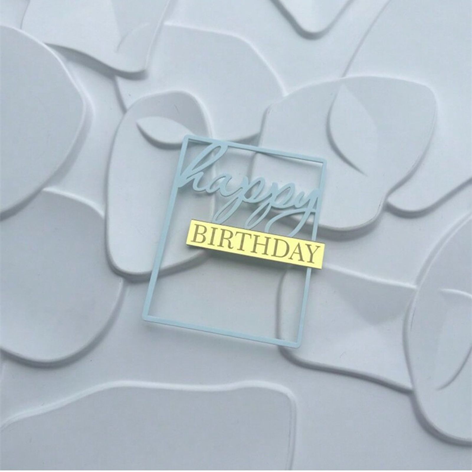 Happy Birthday Acrylic Cake Topper Set - 5pcs