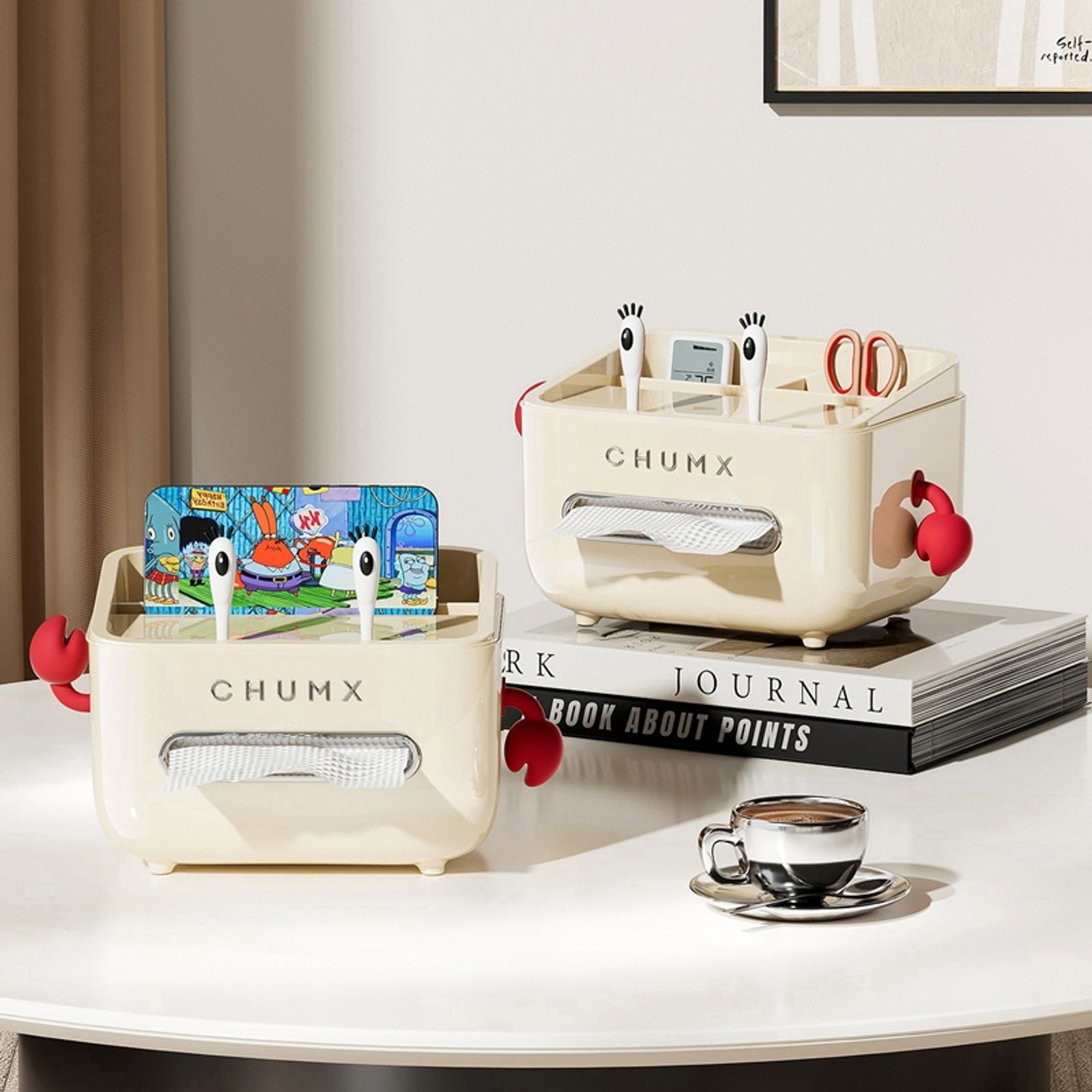 Cartoon Crab Boss Tissue Storage Box