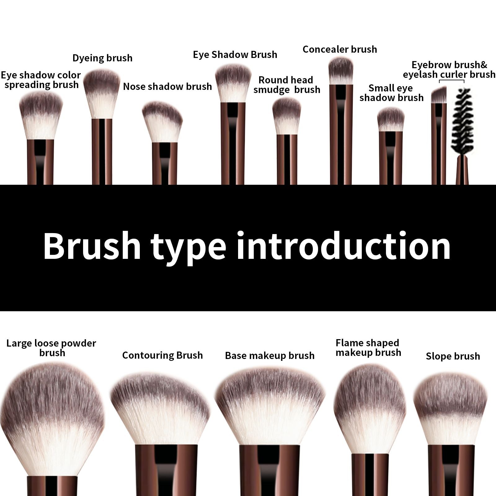13PCS Makeup Brush Set for Foundation, Blush, and Eyeshadow