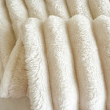 Soft & Warm Fluffy Throw Blanket - Decorative Striped Design