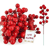 Artificial Red Berries Bouquets for Christmas Decorations
