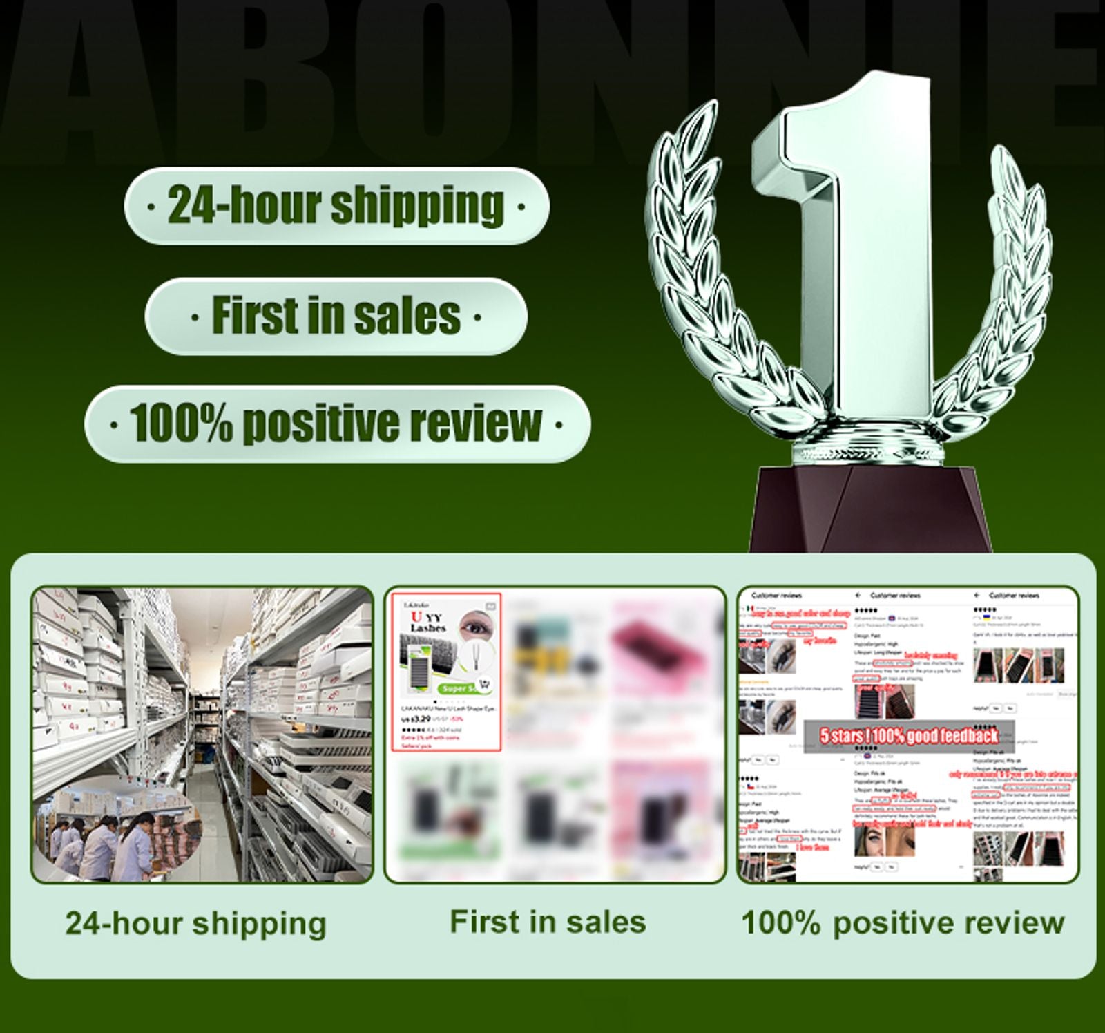 Lakanaku 2D Eyelash Extensions - U YY Fiber Double Tips