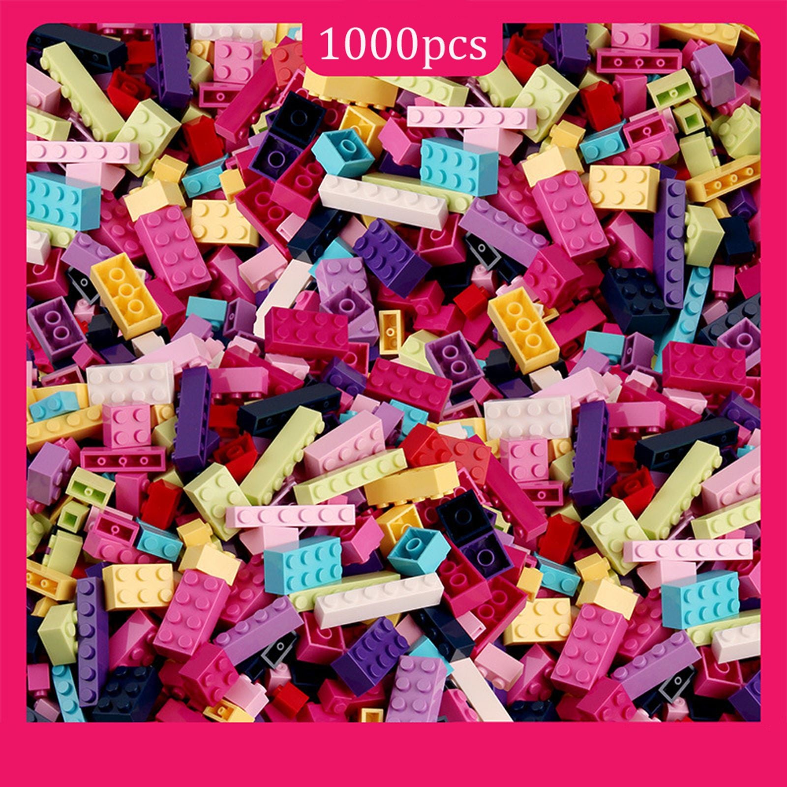 1000 Pieces Creative Building Blocks Set with Base Plate
