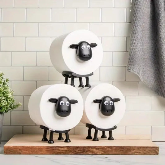 Cute Sheep Toilet Paper Holder with Non-Slip Base