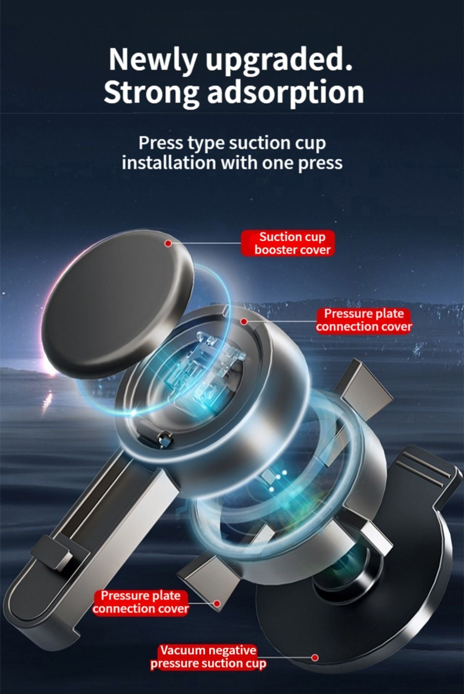 No Drill Suction Cup Bathroom Organizer Rack