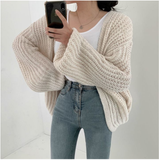Vintage Harajuku Lantern Sleeve Cardigan Sweater