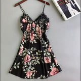 Womens V-Neck Lace Sexy Lingerie Babydoll Nightdress