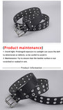 Women's Simple Double Hole Punk Belt for Men and Women