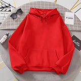 Popular Women's Pure Color Hoodie for Casual Fashion
