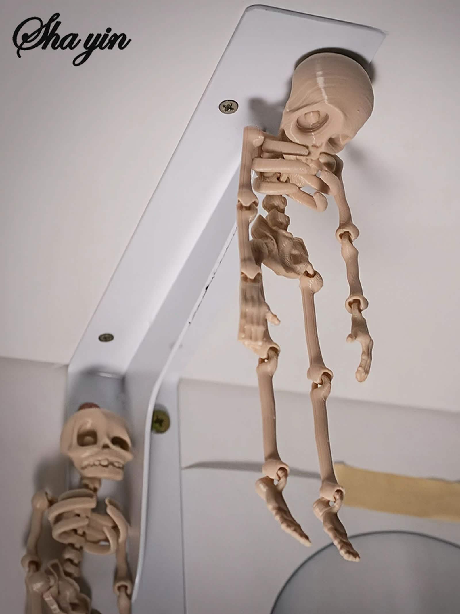 Poseable Skull Fridge Magnet for Quirky Kitchen Decor