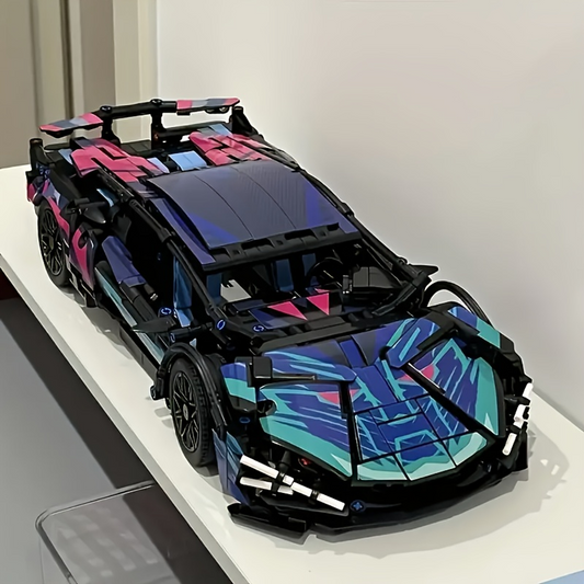 1635-Piece Cyber-Style Racing Car Building Blocks