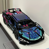 1635-Piece Cyber-Style Racing Car Building Blocks