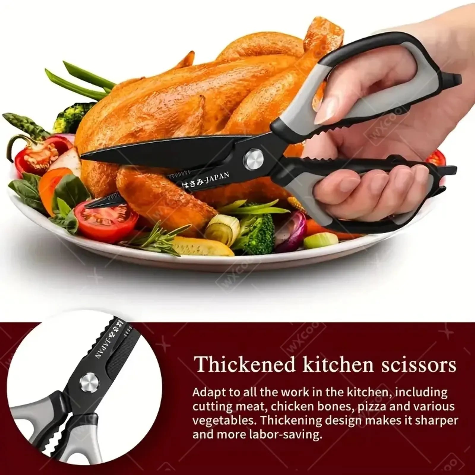 Kitchen Stainless Steel Scissors for Cooking and Barbecue