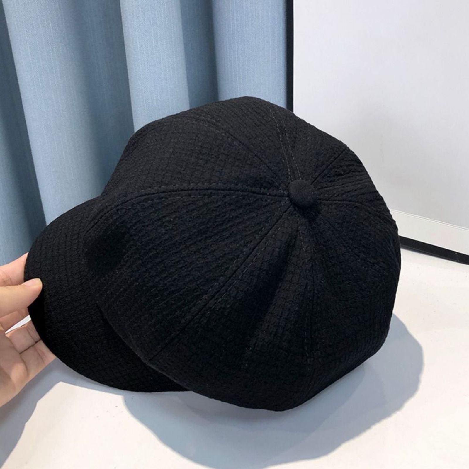 Casual Octagonal Newsboy Hat for Autumn and Winter