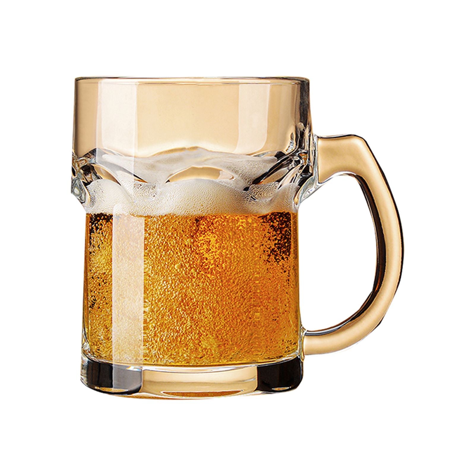 Lilac Thickened Glass Beer Mug - 405-500ml Heavy Duty Cup