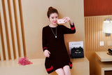 Plus Size Women's Long Sleeve T-Shirt Dress