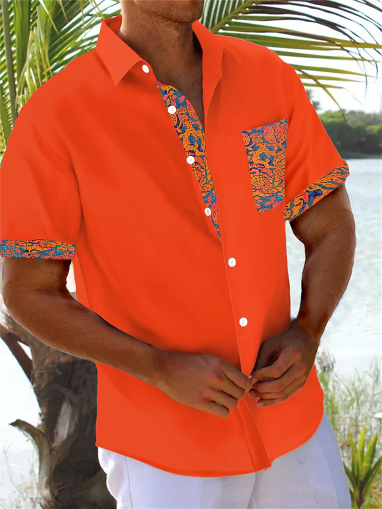 Men's Summer Hawaiian Beach Shirt - Comfortable Fit