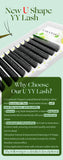 Lakanaku 2D Eyelash Extensions - U YY Fiber Double Tips