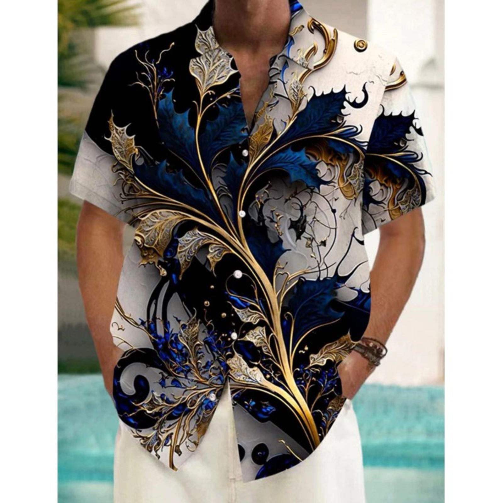 Men's Summer Hawaiian Beach Shirt - Comfortable Fit