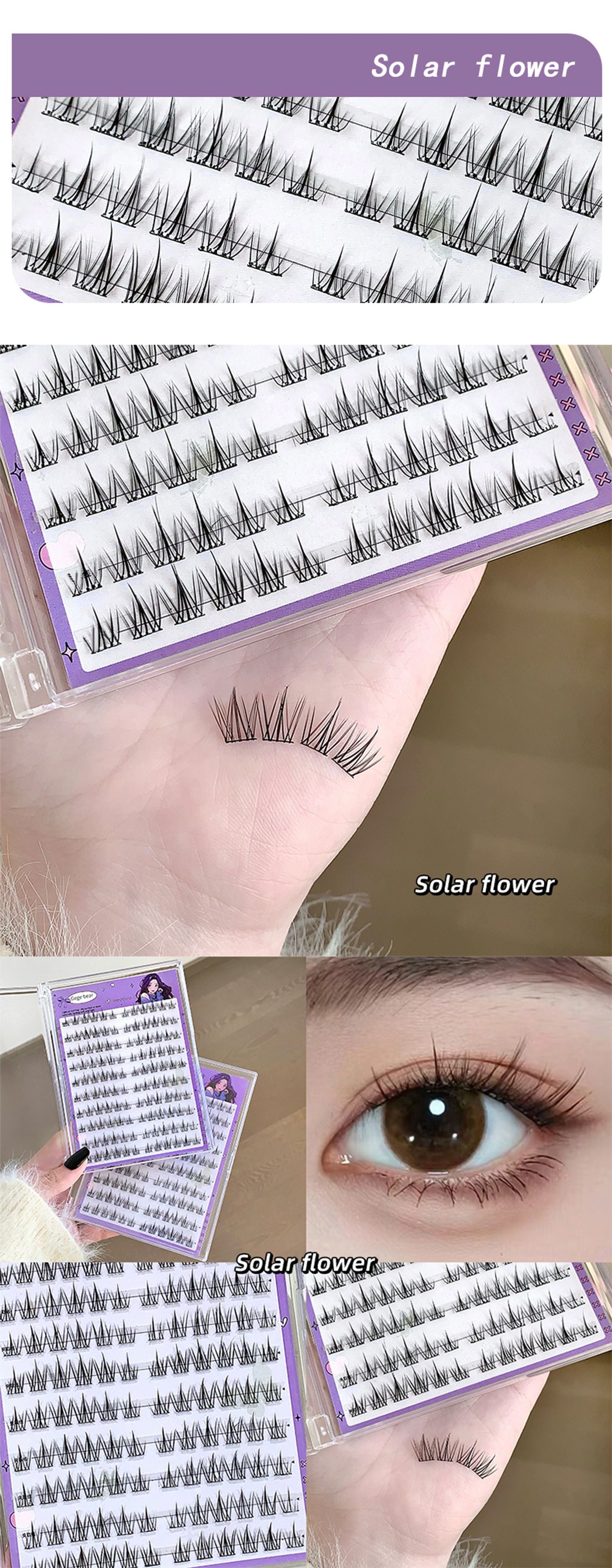 Large-capacity Glue-free False Eyelashes - Sunflower C Curl