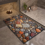 Stone Design Diatomite Bath Mat - Non-Slip & Quick Dry