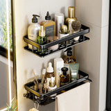 No Drill Wall Mounted Bathroom Shelf - Corner Storage Rack