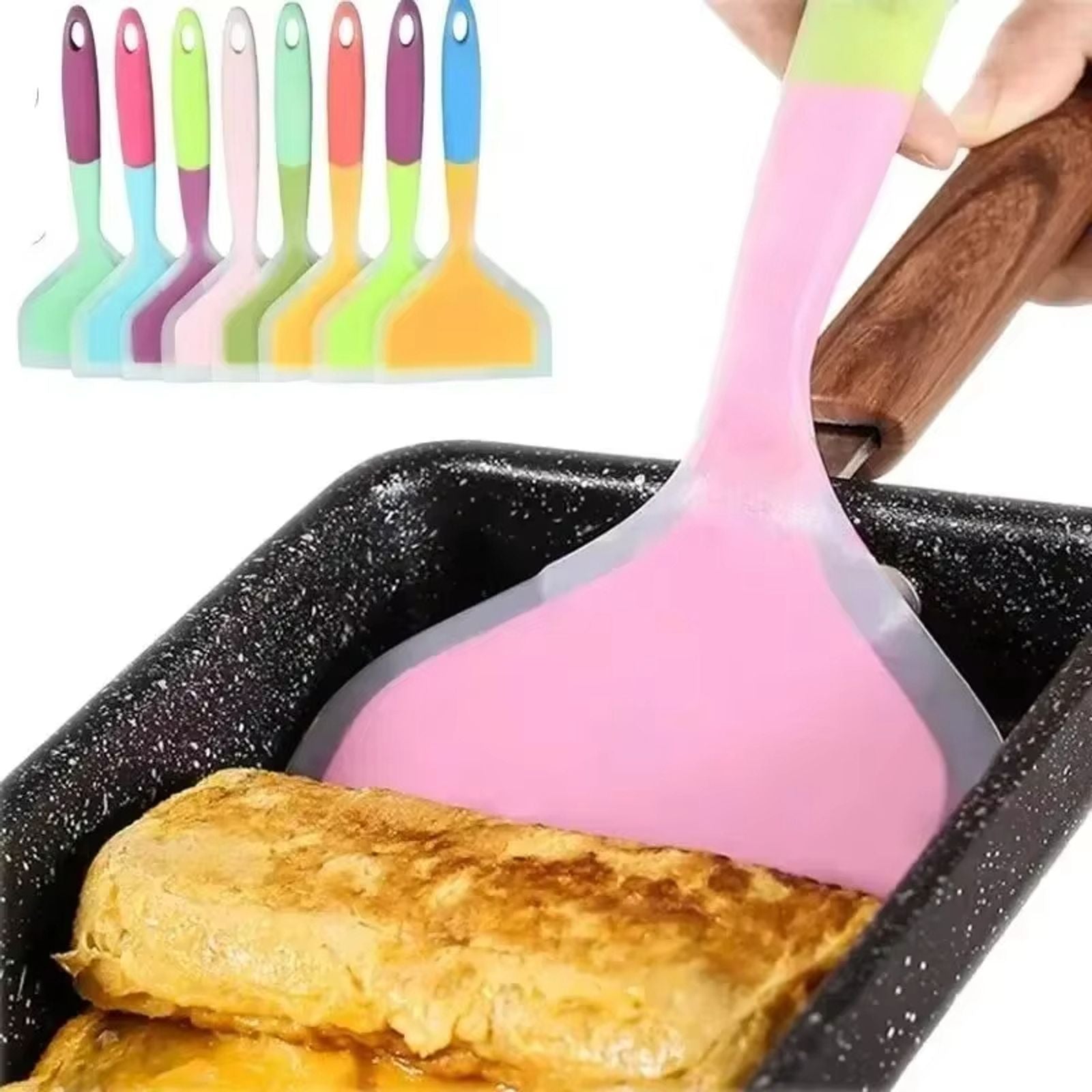 Silicone Pancake Spatula - High Temp Resistant Kitchen Tool