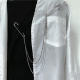 Punk Double Chain Brooch - Trendy Hip Hop Jewelry